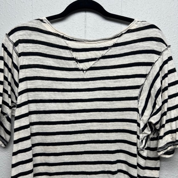 We The Free Head In The Clouds Linen Cotton Crop Boxy Boho Distressed Top Small - Picture 10 of 15